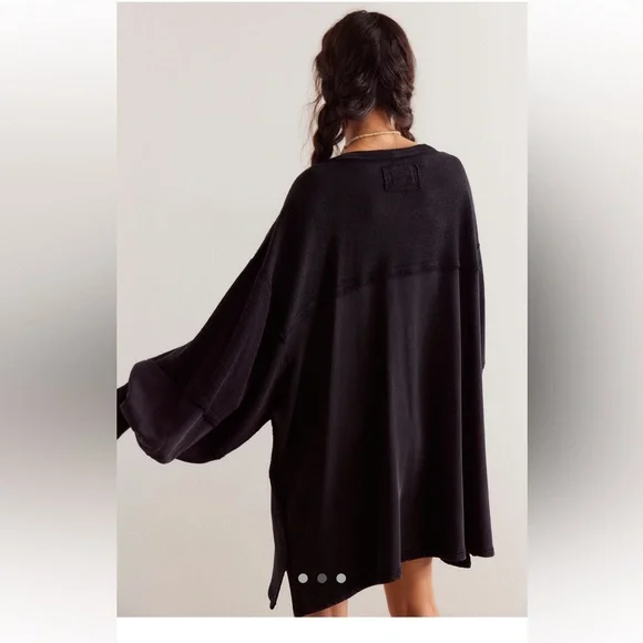 Free People We The Free Coastal Solid Cruise in Black - Picture 2 of 5